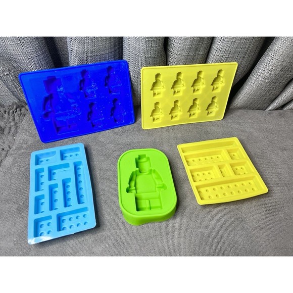 Silicone Molds Figures Bricks Candy Ice Chocolate Baking Lot Bundle - Picture 1 of 7